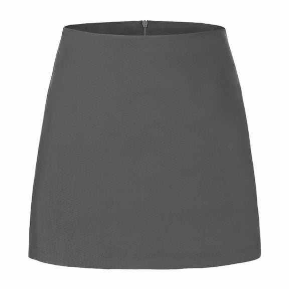 Levmjia Womens Skirt Casual Polyester Solid Color Double Split Zipper Skirt Pants Work Office Daily Wear Comfortable Fashionable