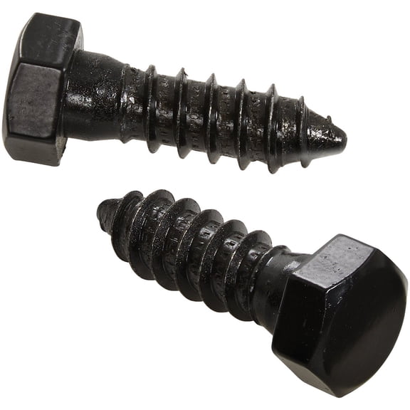 National Hardware Lag Screw Outdoor Decorative Collections - For Pergola, 12 Pack, 1/2 x 1 1/2, Black