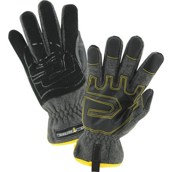West Chester Protective Gear Fleece Winter Work Glove - Waterproof - XL, Black