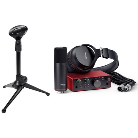 Focusrite Scarlett Solo Studio 4th Gen Recording Interface+Mic+Stand+Pop Filter