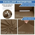 thumbnail image 2 of YSTYLE 1-Piece Stretch Sofa Cover Non-slip Couch Cover Stretch Slipcover Washable Slipcover Furniture Protector for Dogs,Pet Cats,Brown, 2 of 7