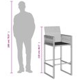 thumbnail image 4 of vidaXL Garden Bar Stools 2 pcs Black Poly Rattan, 4 of 5