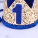thumbnail image 5 of KAKOWELY Corona para primer cumpleaños, corona para fiesta de cumpleaños infantil, azul, con estampado de número 1, tocado, tiara, suministros para fiesta, 5 of 5