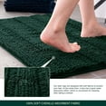 thumbnail image 4 of CHUN YI Anti-slip Bathroom Mat Absorbent Plush Polyester, 17"x47", Green, 4 of 6