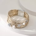 thumbnail image 5 of YYKihy Girl Leather Cuff Bracelet Set Multilayer Wrap Bracelet Star Bracelet Clasp Bracelet For Women, 5 of 7