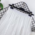 thumbnail image 4 of Ediodpoh Women's Skirts Fashion Casual Heavy Industry Nail Bead Petal Mesh Skirt High Waist Mid Length Skirt Womens Midi Skirt White One Size, 4 of 5
