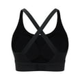 thumbnail image 7 of COMVALUE Women's Square Scoop Neck Sports Bra Thin Strap Padded Low Impact Yoga Bra Wireless Workout Crop Top (Black, XXL), 7 of 7