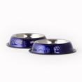 thumbnail image 2 of 2 Pack Stainless Steel Dark Blue 16 Oz. Pet Dog Cat Bowl, 2 of 2