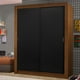 thumbnail image 2 of Ropero Closet Madesa Dallas 2 Puertas Corredizas 2 Cajones Marrón/Negro, 2 of 5