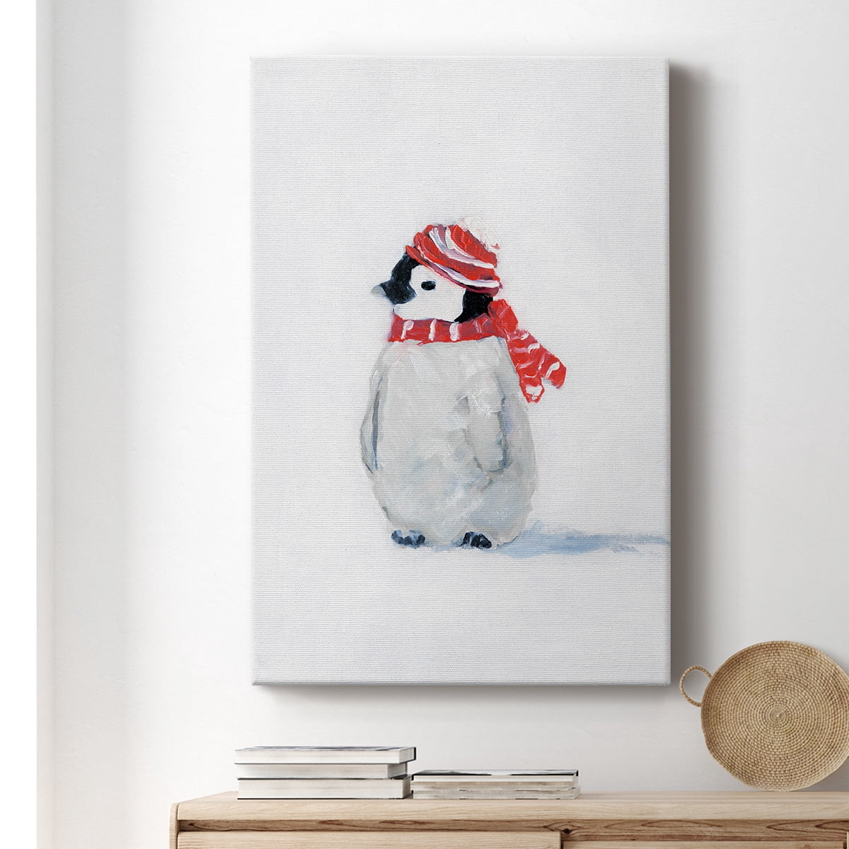 Wexford Home 18X27 Penguin Play II Premium Gallery Wrapped Canvas - Ready to Hang