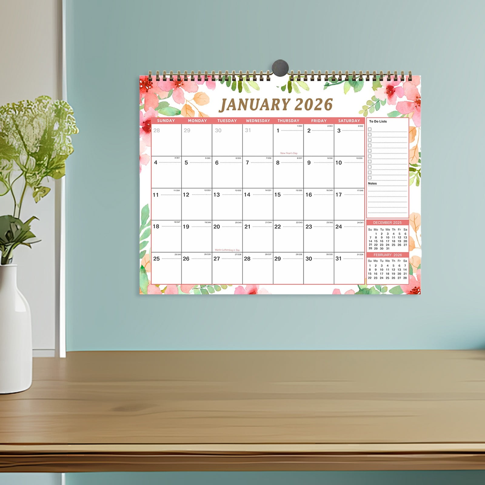 Clode Daily Affirmations Calendar | Desktop Calendar 2026.1-2027.6 Calendar Tear Calendar 2026.1-2027.6 Calendar Motivational Page A Day Desk Decor for Women Year Calendar Wall