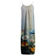 thumbnail image 5 of Nmnitkp Women's Dresses Sleeveless Spaghetti Strap Backless Abstract Stripe Print Maxi Dress, Boho Dresses Casual Loose Fit Summer Beach Vacation Loungewear Dress Multicolor,2XL, 5 of 6