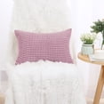 thumbnail image 4 of PiccoCasa 2Pcs Corn Striped Corduroy Throw Pillow Covers Cushion Cover for Sofa, Pink 12" x 18", 4 of 6