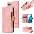 thumbnail image 1 of TECH CIRCLE Case for Samsung Galaxy S21 FE 5G 6.4 inch,Shockproof Premium PU Leather ID Credit Card Holder Wallet Case Magnetic Flip Kickstand Phone Cover with Hand Strap,Pink, 1 of 15
