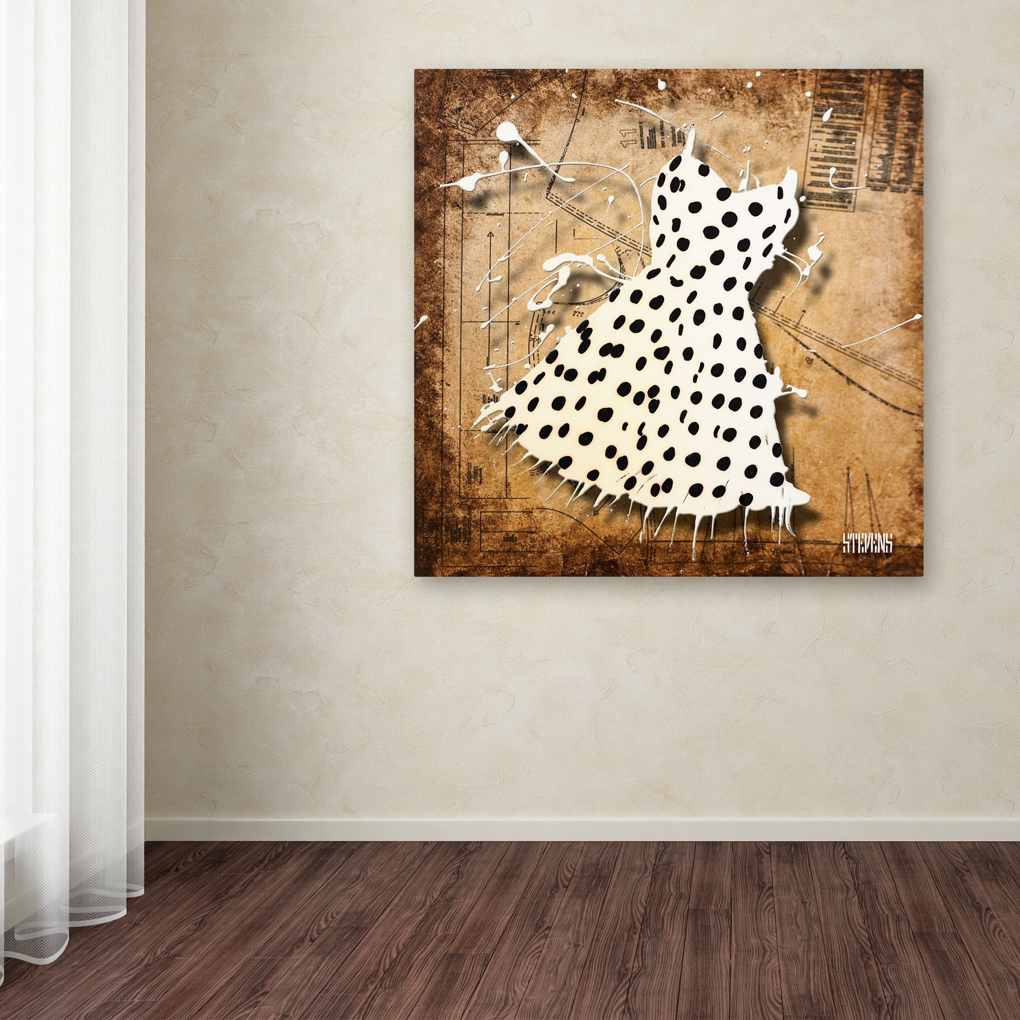 Trademark Fine Art "Black on White" Canvas Art by Roderick Stevens