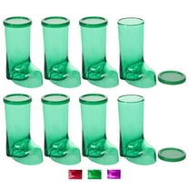 St. Patricks Day Plastic Mini Boot Cups with Lids 8Ct Total, Green Cowboy Boot Shot Glasses for Drinks Beer Cups Party Favors Decoration Crafts Party Cups Gifts w/Snoep in Beperkte Oplage