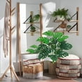 thumbnail image 3 of 32'' Artificial Palm Plants Leaves, Faux Tropical Palm Tree Leaf, Palm Tree Artificial Plants Fake Tree Large Tropical Leaves for Indoor Outdoor Home Office Decoration, 3 of 5