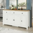 thumbnail image 2 of Furvclv Sideboard, Buffet Cabinet With Flip Door And 1 Drawers, 4 Height-Adjustable Cabinets, Adjustable Shelves, Circular Aluminum Alloy Handle Console Table For Living Room, 2 of 9