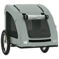 thumbnail image 3 of vidaXL Pet Bike Trailer Grey Oxford Fabric and Iron, 3 of 5