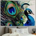 thumbnail image 2 of Autua Peacock Feathers Tapestry Wall Hanging Unique Style Graphic Tapestries Home Wall Decor Art for Living Room Bedroom Apartment Farmhouse Dorm 50x40inch, 2 of 6
