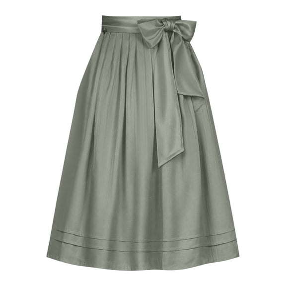 Tfken Trendy Skirts For Girls Soft Daily Wear Holiday Elastic Waist Skirts With Pockets Bowknot Tie For Party Kids Comfy Clothes Size One Size