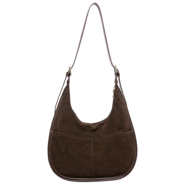Bolso Messenger Bandolera Mujer Gamuza Con Hobo Multibolsillos