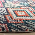 thumbnail image 3 of SAFAVIEH Madison Zaman Geometric Area Rug, Black/Orange, 6'7" x 6'7" Round, 3 of 7