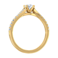 thumbnail image 2 of 1/2 Carat Prong Set Diamond Engagement Ring Band in 14K Yellow Gold (Ring Size 4.5), 2 of 5