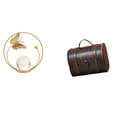 thumbnail image 1 of Escultura de estatua de bola de cristal, figura de hierro, decoración, caja de joyería de madera, organizador, estuche organizador de joyas, adorno ar, 1 of 8