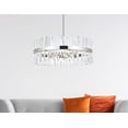 thumbnail image 3 of Serephina 32 inch crystal round chandelier light in satin gold, 3 of 4
