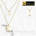 thumbnail image 4 of Au Naturale 14k Yellow Gold Moon and Star Celestial Symbols Layer Necklace for Women (adjusts to 17 or 18 inch), 4 of 6