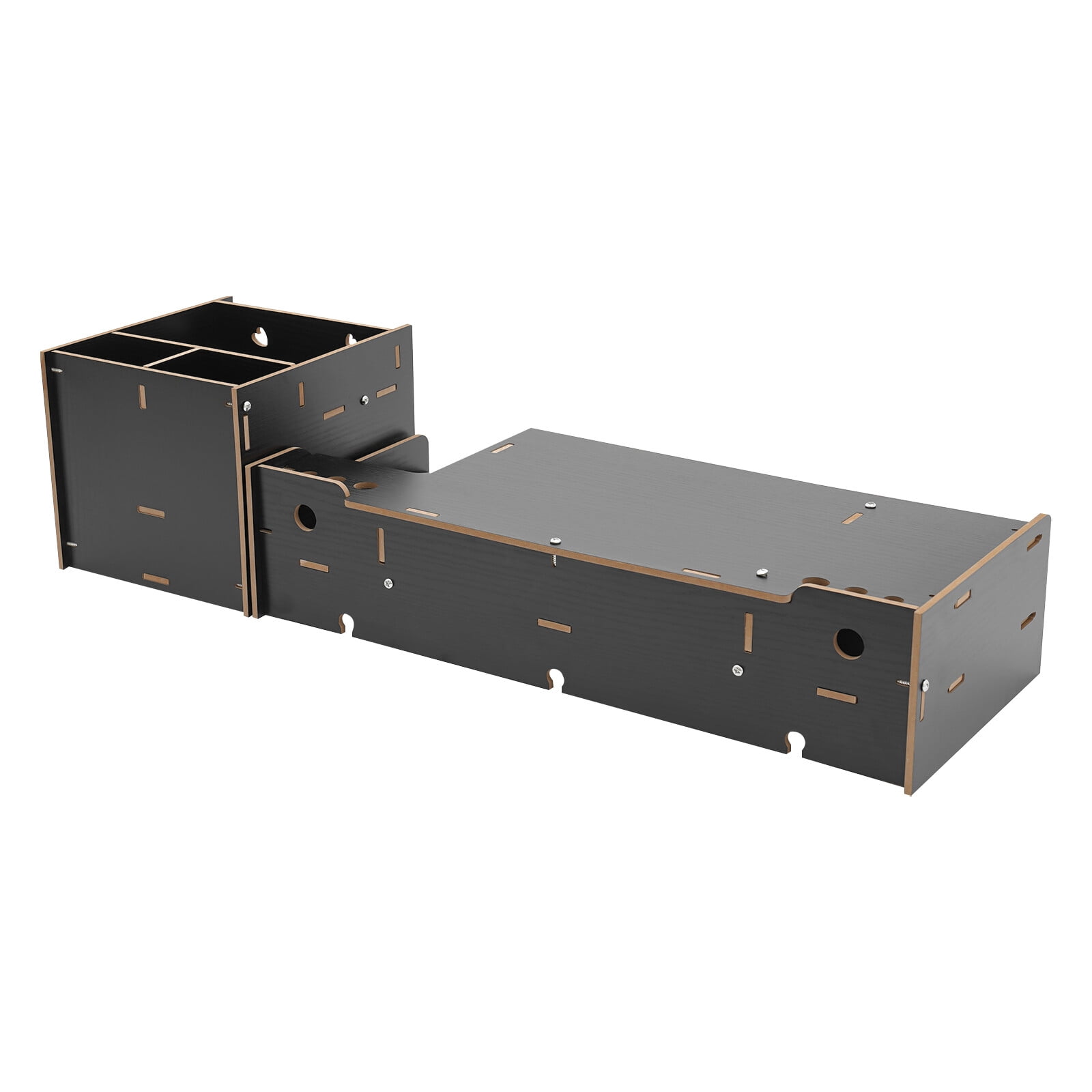 TFCFL Computer Monitor Booster Stand Tabletop Organizer Shelf Monitor Riser with Lockable Drawer