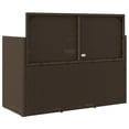 thumbnail image 6 of vidaXL Patio Bench with Cushions Outdoor Loveseat Brown/Gray/Black Poly Rattan, 6 of 11
