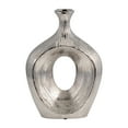 thumbnail image 6 of Elegant Ceramic Vase with Hollow Center for Living Room Decor - Contemporary Flower Vase for Home Decor and Room Display - Sculptural Accent for Bedroom, House, Office and Table - 13", Silver, 6 of 14