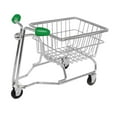 thumbnail image 3 of Mini carrito de compras, juego de simulación, accesorio de fotografía multiusos, lindo juguete de supermercado plata y verde, 3 of 9