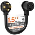 thumbnail image 1 of Adaptador para secadora Deeklify de 1,5 pies, 30 A, 125/250 V, resistente, 1 of 7