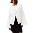 thumbnail image 2 of Womens Long Sleeve Cardigan Sweaters Button Down Knit Outerwear Oversized Chunky Open Front Coats, 2 of 6