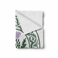 thumbnail image 2 of Thistle Soft Flannel Fleece Throw Blanket, Floral Ornamented Round Leaf Thistle as of Scotland, Cozy Plush for Indoor and Outdoor Use, 50" x 70", Reseda Green Dark Green, by Ambesonne, 2 of 6