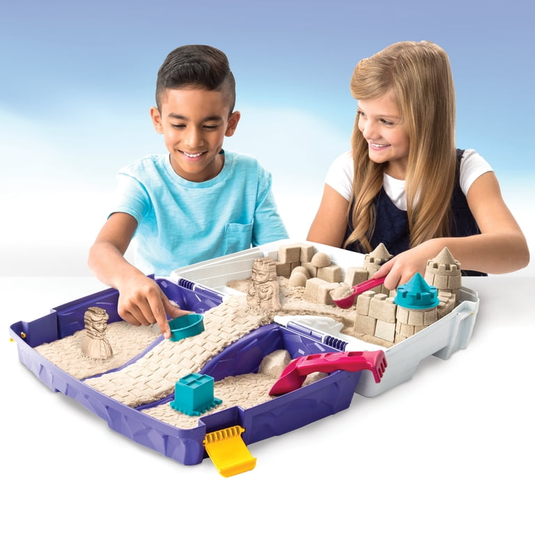 Kinetic Sand Folding Sand Box with Molds & Tools photo 2