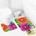 thumbnail image 4 of Bathroom Rugs Set 2 Pieces, Spring Flower Bathroom Set - Quick Drying Bath Mat And U-Shaped Toilet Rug, Water Absorbent Bath Carpet For Bedroom Floor Living Room, Machine Washable, 4 of 6
