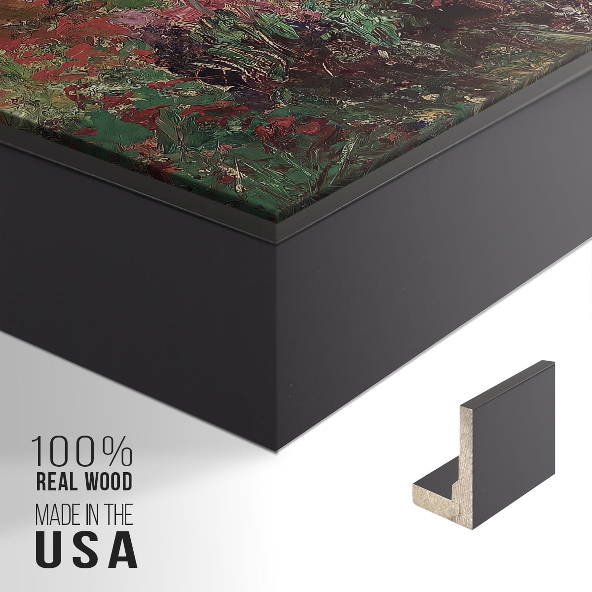 Vintage Landscape-CCXXXIX By Wexford Home Framed in Black Wood Gallery Wrapped Canvas 27 in. x 41 in.