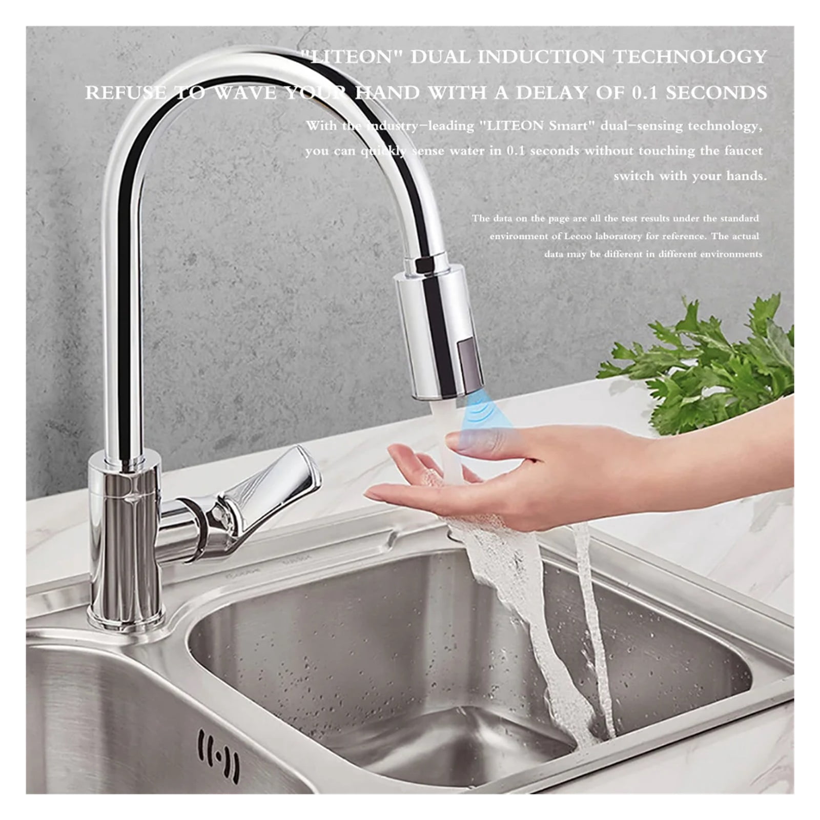 Intelligent Faucet Water-Saving Sensor Non-contact Faucet, Infrared Sensor Adapter Kitchen Faucets Nozzle For Kitchen Bathroom ,Made to Last