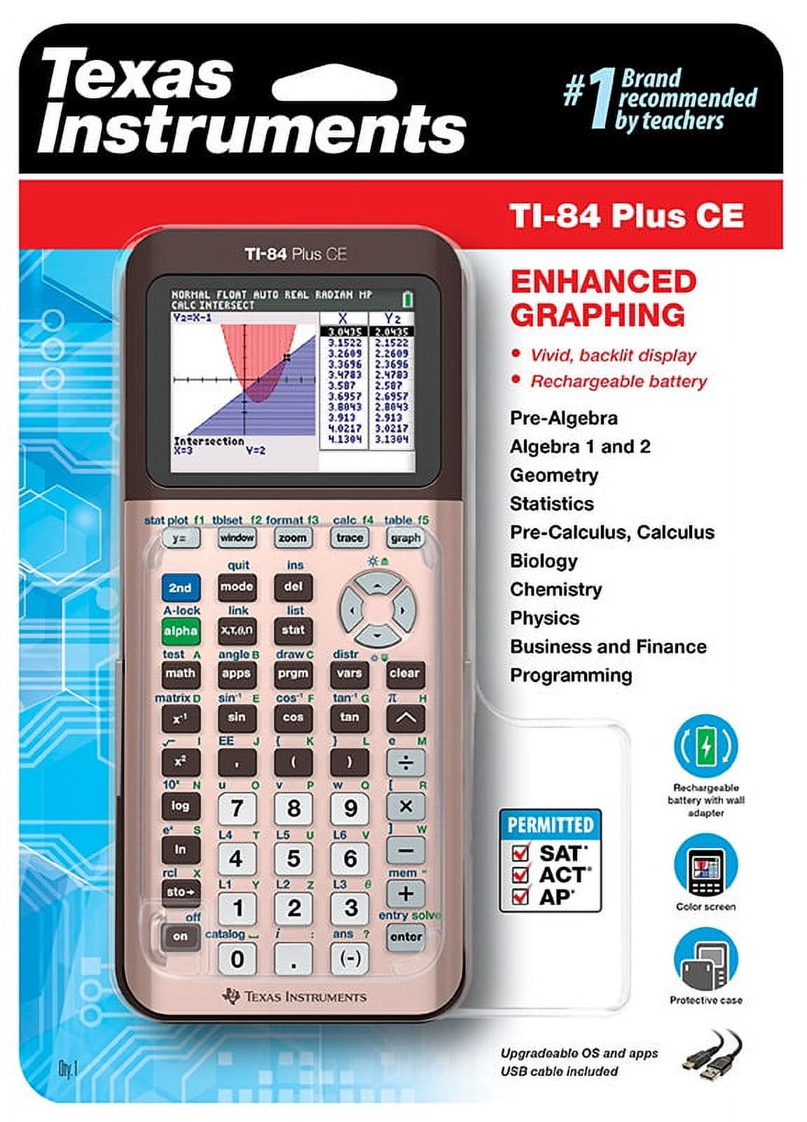 その他 Texas Instruments TI-84 Plus CE Pre-Owned Texas Instruments TI-84 Plus CE Rose Gold Graphing