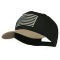 thumbnail image 2 of Grey American Flag Patched Pro Style Cap - Khaki Black OSFM, 2 of 5