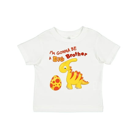 

Inktastic I m Gonna Be a Big Brother-dino Gift Toddler Boy Girl T-Shirt