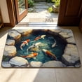 thumbnail image 5 of 3D Optical Illusion Bath Mat, Diatomaceous Earth Bathroom Mat with Non-Slip Rubber Backing, Super Absorbent Quick Dry Floor Mat for Bathroom, Bedroom, Entryway (19.7×31.5in), 5 of 7
