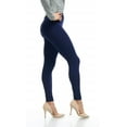 thumbnail image 2 of Women's High Waist Ultra-Soft Fleece Lined Thermal Leggings, Navy Blue, Large, 2 of 4