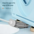 thumbnail image 5 of ToyKingdee Toilet Brush and Holder Set with Ventilated Holder, Rubber Brush, Slit Brush for Bathroom, Toilet Brush, Floor Standing & Wall Mounted Toilet Scrubber, 5 of 8