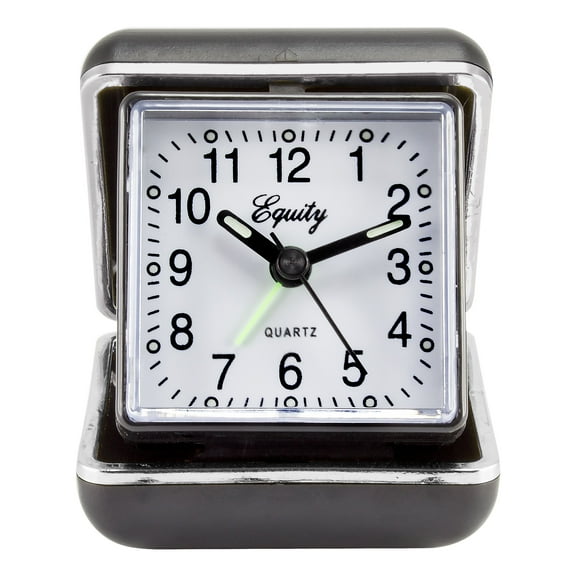 Equity Quartz Analog Fold-Up Travel Alarm Clock, 20080