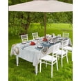 thumbnail image 4 of Fsddascl Blue Truck Christmas Outdoor Tablecloth - 60x120 Inch Rectangle Dining Table Cover, Xmas Balls Snowflake Vintage Waterproof Outdoor Table Cloth with Umbrella Hole & Zipper for Picnic/Patio, 4 of 7